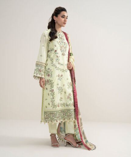 Unstitched 3-Piece Ensemble - View 2
