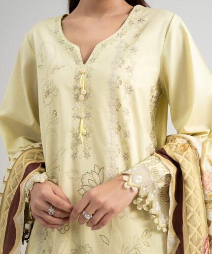 Unstitched 3-Piece Ensemble - View 1