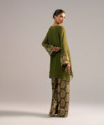 Green Chiffon Straight Suit - View 5