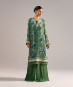 Green Chiffon Straight Suit - View 5