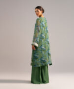 Green Chiffon Straight Suit - View 3
