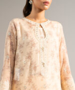 Peach Chiffon Straight Suit - View 5