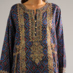 Black Bright Raw Silk A-Line Suit - View 1