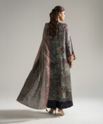 Black Bright Raw Silk Straight Suit - View 1