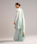 Blue Chiffon Straight Suit - View 2