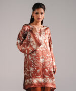 Brown Blended Satin Shirt Suit - View 5