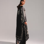 Dark Brown Blended Satin Shirt Suit - View 1