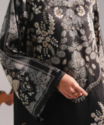 Dark Brown Blended Satin Shirt Suit - View 4