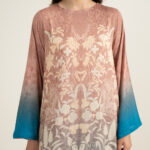 Brown Viscose Raw Silk Straight Suit - View 1