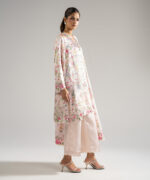 Pink Blended Satin Straight Suit - View 2