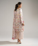 Pink Blended Satin Straight Suit - View 3