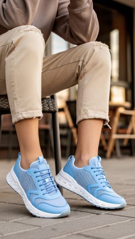 Blue Casual Sneaker For Ladies AT7387 - View 1