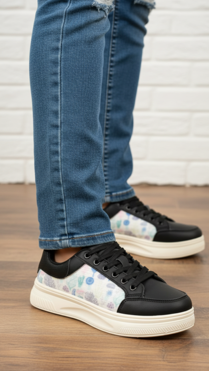 Black Casual Sneaker For Women AT7409 - View 1