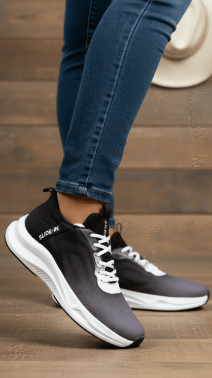 Black Casual Sneaker For Women AT7413 - View 1