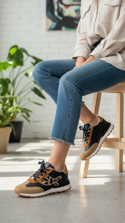 Black Casual Sneaker For Women AT7434 - View 1