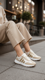 Beige Casual Sneaker For Ladies AT7436 - View 1