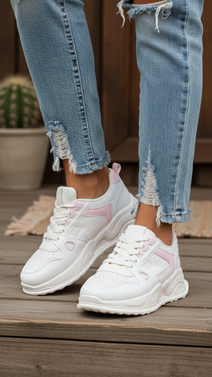 Pink Casual Sneaker For Ladies AT7437 - View 1