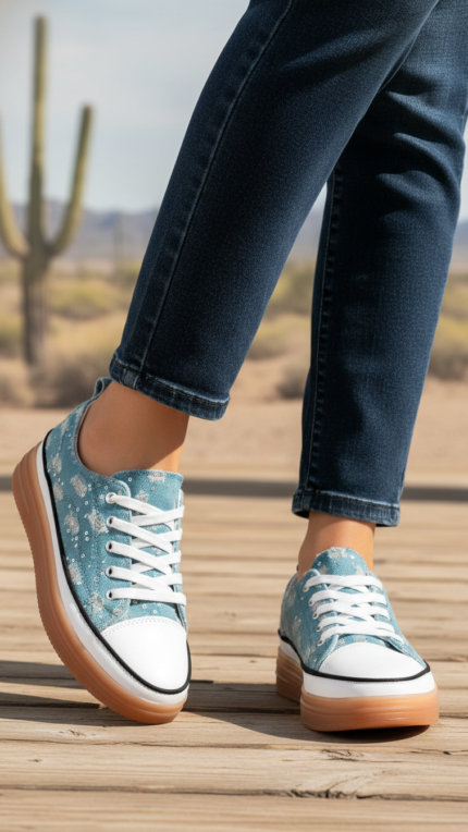 Blue Casual Women Sneaker AT7439 - View 1