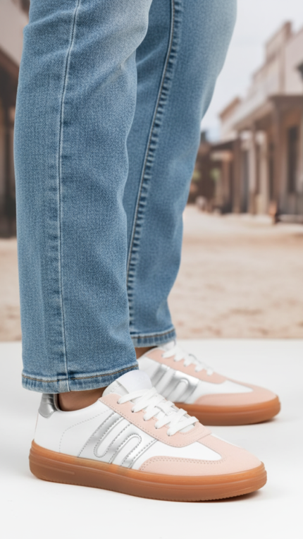 Pink Casual Sneaker AT7440 - View 1
