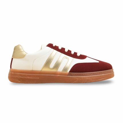 Maroon Casual Sneaker For Women AT7440 - View 2