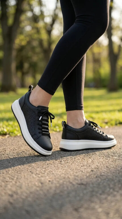 Black Casual Sneaker For Women AT7444 - View 1