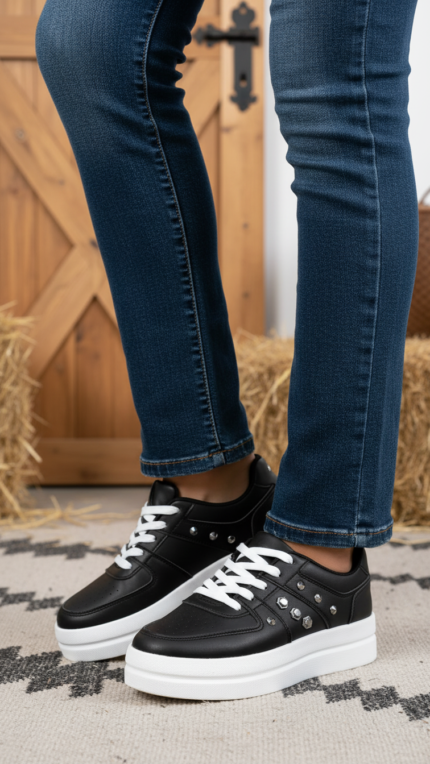 Black Causal Sneaker For Women AT7445 - View 1