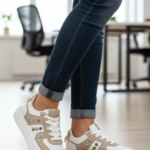 Beige Casual Sneaker For Women AT7445 - View 1