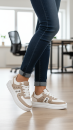 Beige Casual Sneaker For Women AT7445 - View 1