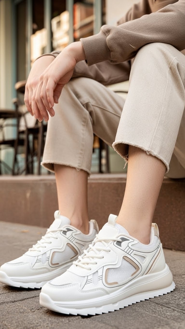 AT7447-62.jpg Beige Casual Sneaker For Ladies AT7447 - View 1