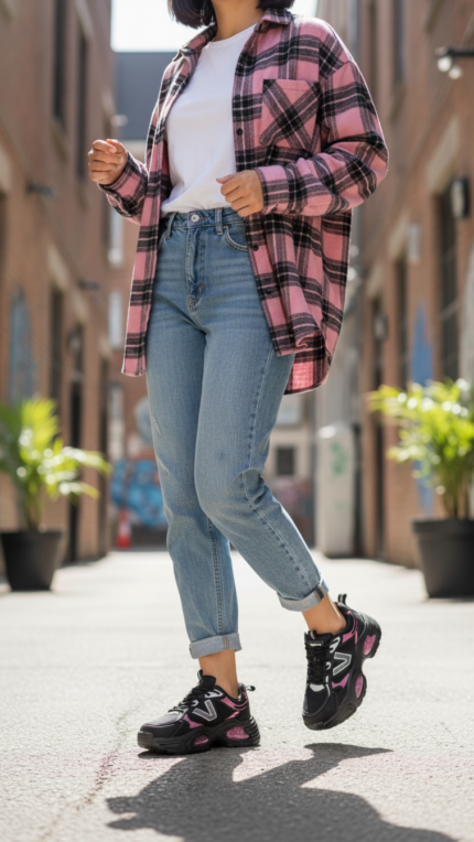 Black Casual Sneaker For Women AT7449 - View 2