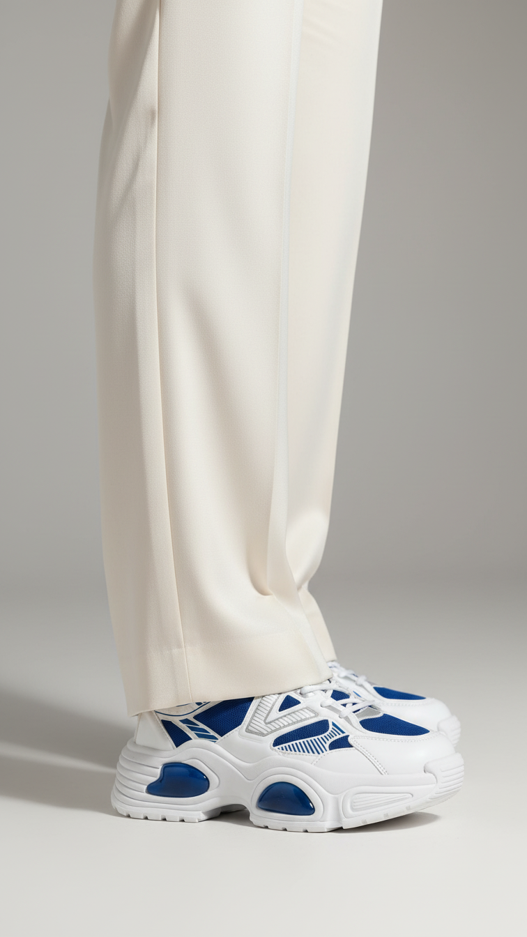 AT7449-white.png White Causal Sneaker For Women AT7449 - View 1