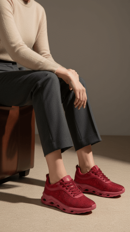 Maroon Casual Women Sneaker AT7451 - View 2