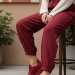 Maroon Casual Women Sneaker AT7451 - View 1