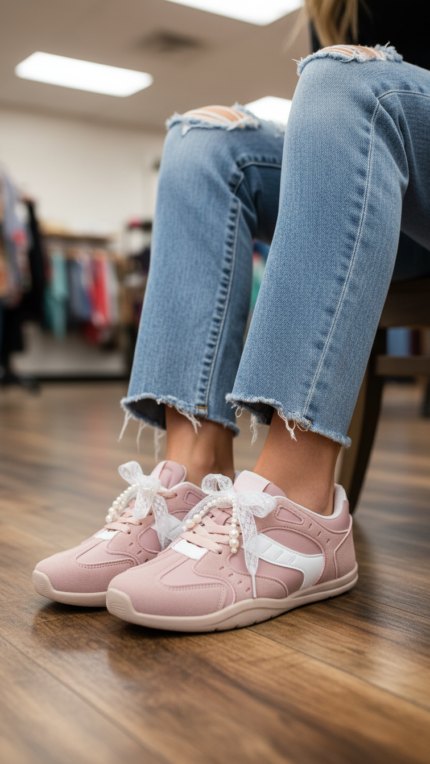 Pink Casual Sneaker For Ladies AT7458 - View 1