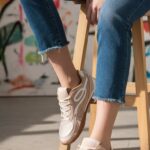 Beige Casual Sneaker For Ladies AT7468 - View 1
