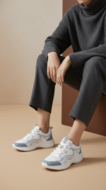 Sky Blue Casual Sneaker For Ladies AT7470 - View 1