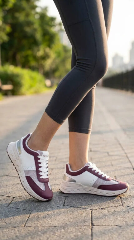 Maroon Casual Sneaker For Women AT7471 - View 1