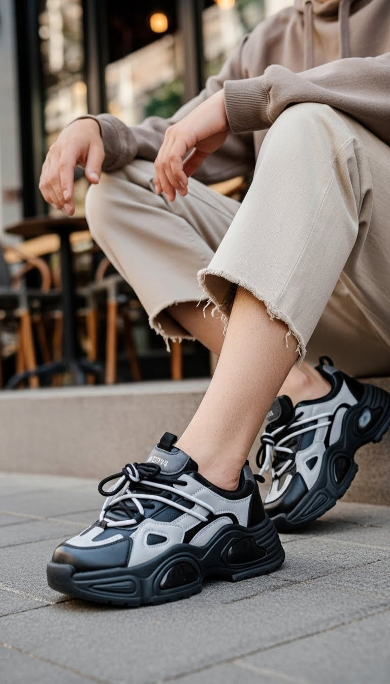 AT7474-01.jpg Black Casual Sneaker AT7474 - View 1