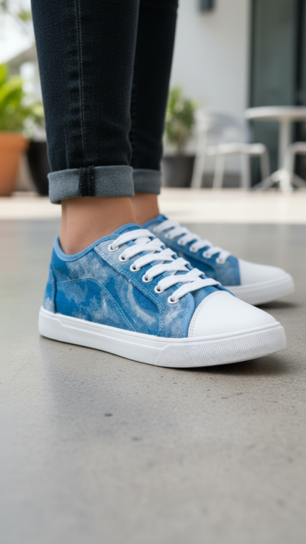 Sky Blue Casual Sneaker For Ladies AT7478 - View 1