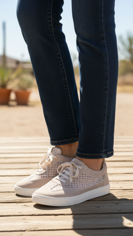 Beige Casual Women Sneaker - View 1