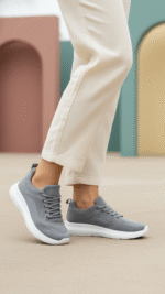 Grey Casual Sneaker For Ladies AT7481 - View 1