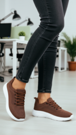 Brown Casual Sneaker For Women AT7481 - View 1