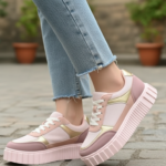 Peach Casual Sneaker For Ladies AT7491 - View 1