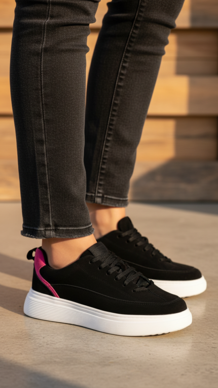 Black Casual Sneaker For Women AT7497 - View 1