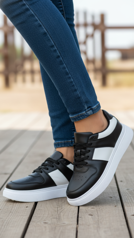 Black Casual Sneaker For Women AT7498 - View 1