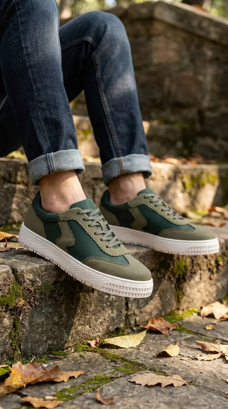 AT750611_2.jpg Green Casual Sneaker For Women AT7506 - View 1