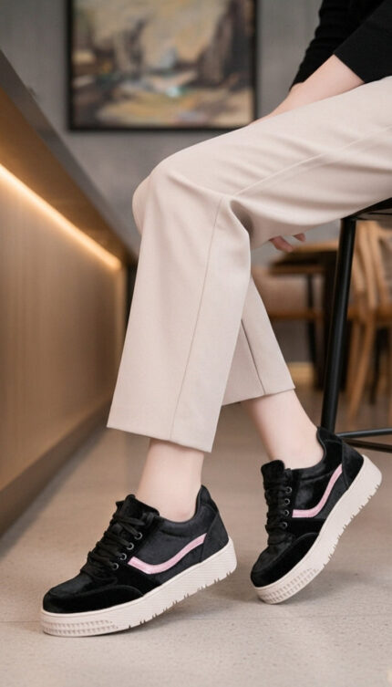 Black Casual Sneaker For Ladies AT7507 - View 1