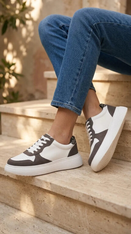 Grey Casual Sneaker For Women AT7508 - View 1
