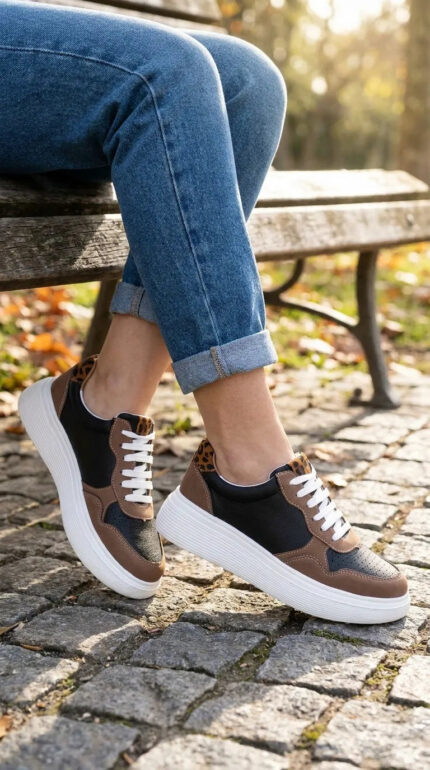 Beige Casual Sneaker For Women AT7508 - View 1