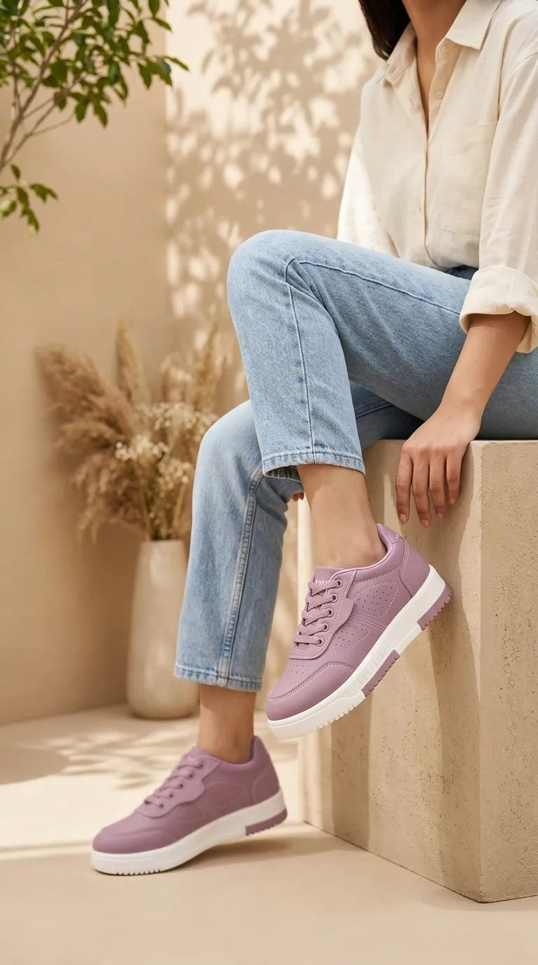 AT756443_2.jpg Lilac Casual Sneaker For Women AT7564 - View 1